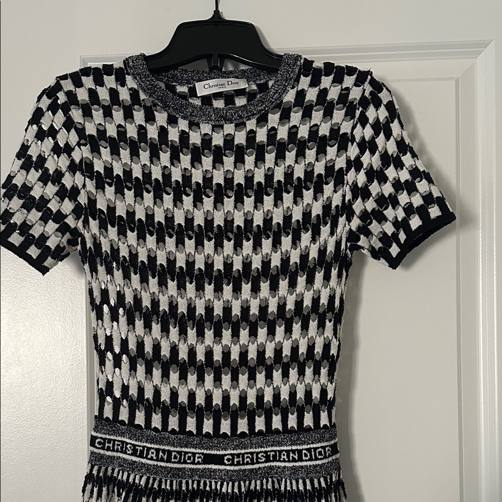 Dior Monochrome Knit Mini Dress - Picture 4 of 11